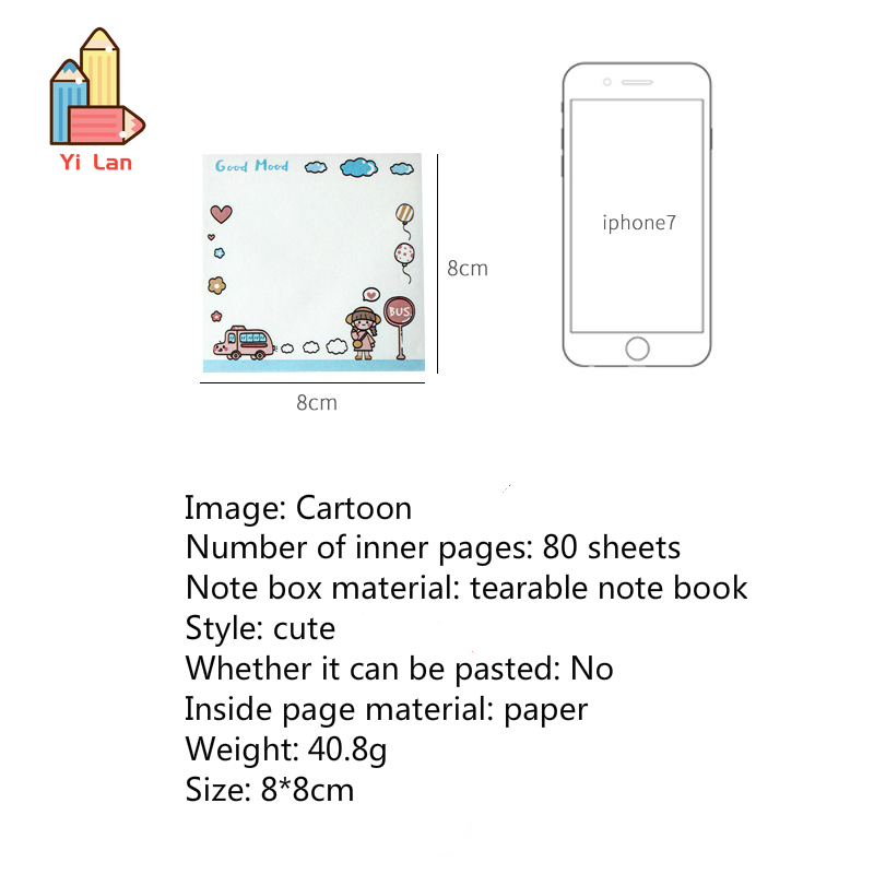 Giấy Ghi Chú Hình Hoạt Hình Đáng Yêu Tiện Lợi