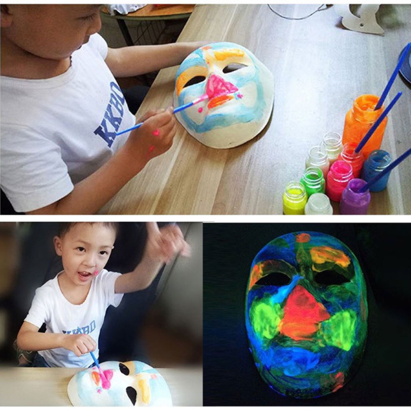[Hàng mới về] Set 3 bột màu dạ quang phát sáng trong tối dùng tạo màu đồ thủ công đúc nhựa epoxy resin