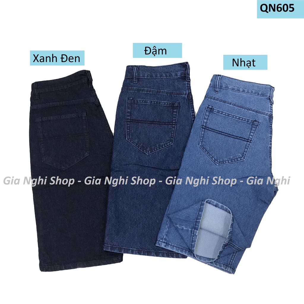 Quần short jeans nam vải mềm co giãn nhẹ QN605