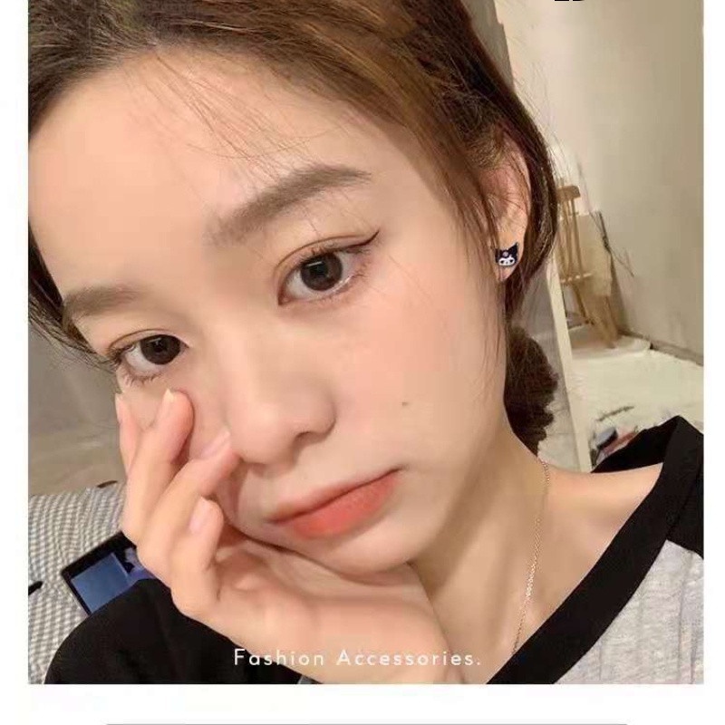 【kifli】SANRIO Bông Tai Dạng Kẹp Màu Bạc S925 Thiết Kế Đơn Giản Dễ Thương