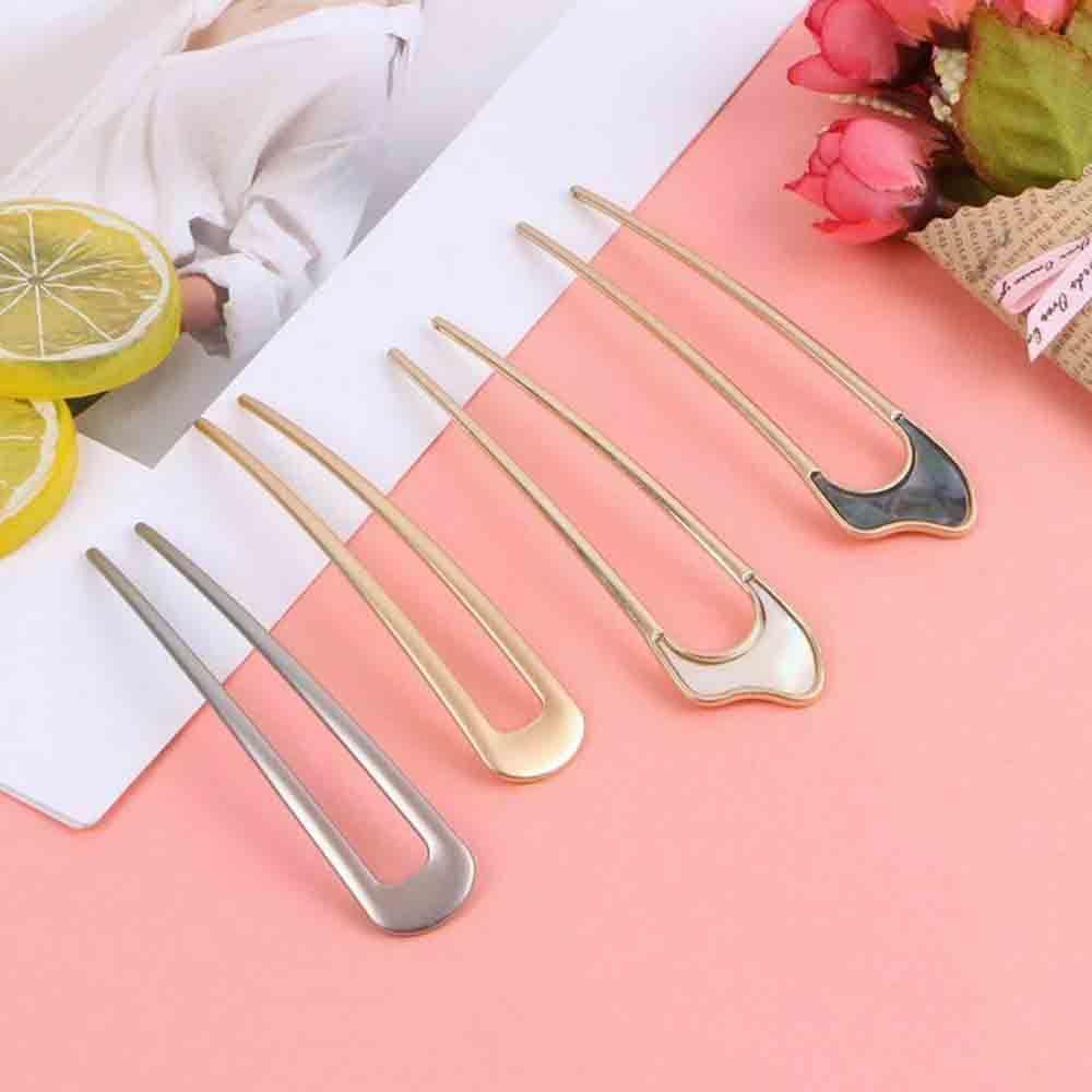 Trâm Cài Tóc Chữ U Bằng Kim Loại Phong Cách Vintage Chăm Sóc Tóc Cho Nữ