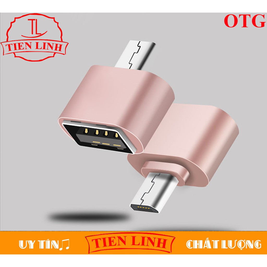 [Mã ELORDER5 giảm 10k đơn 20k] Đầu chuyển USB 2.0 sang Micro USB loaị OTG dùng cho SMARTPHONE và Bao Da Bàn Phím (Đen)