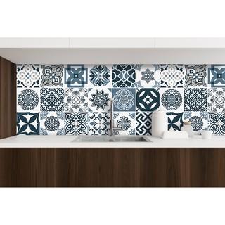 Decal gạch bông trang trí bếp khổ lớn bền đẹp KT 120 x 60 cm - GB-019