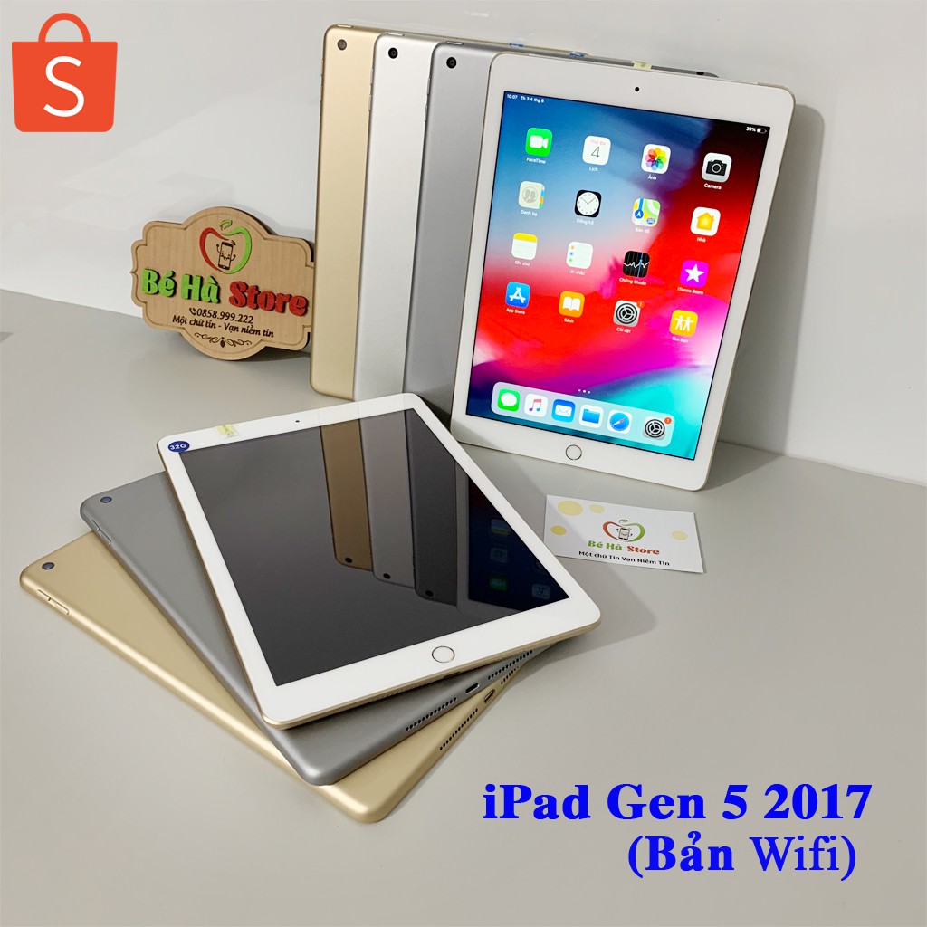 Máy Tính Bảng iPad Gen 5 - 2017 / 32Gb (Bản Wifi) Quốc tế - Zin Đẹp Như Mới - iPad 2017 Bé Hà Store [Tặng Ốp Lưng Xịn] | BigBuy360 - bigbuy360.vn