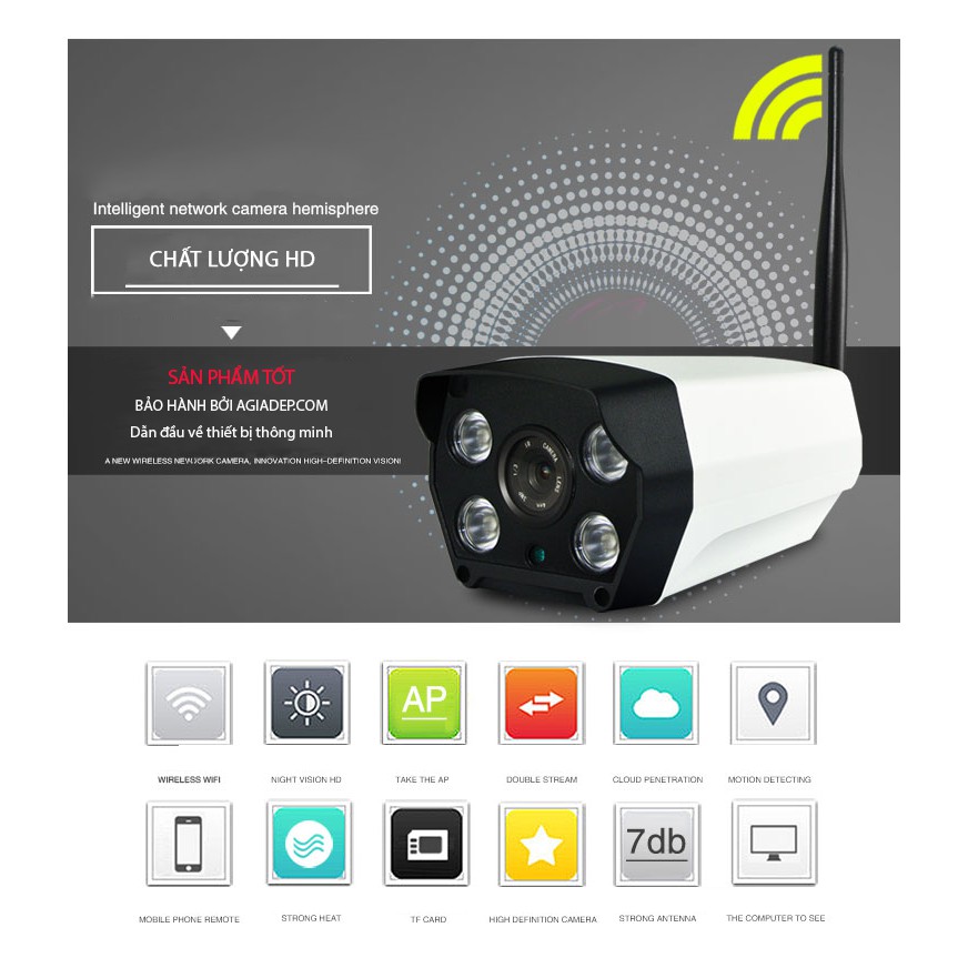 [Giảm giá] Camera wifi ngoài trời chống nước Yoosee (Loại lục giác)