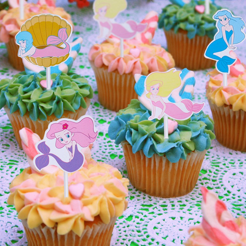 Bộ Dây Banner Trang Trí Sinh Nhật 1 Tuổi Hình Vỏ Sò/Bạch Tiên Cá Dành Cho Bé