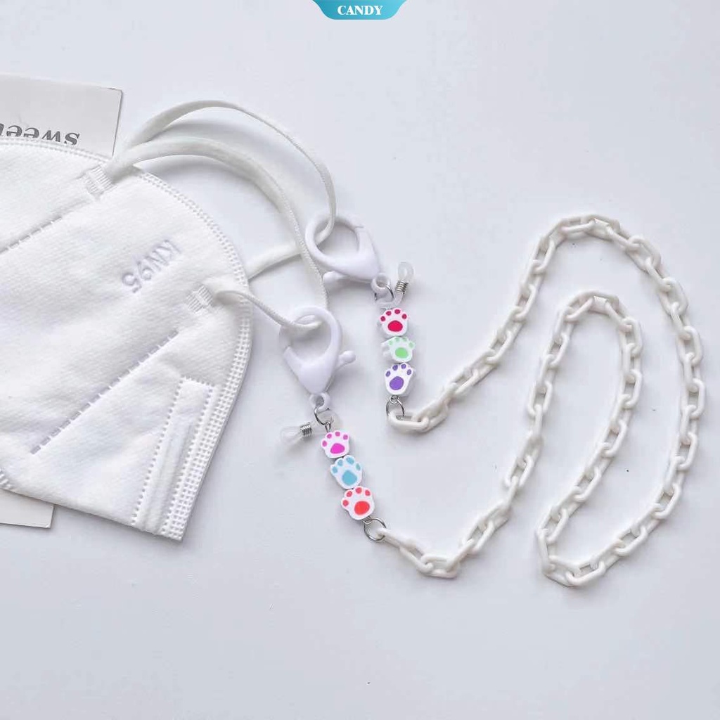 Dây đeo mắt kính bằng acrylic hình chân mèo đơn giản cá tính