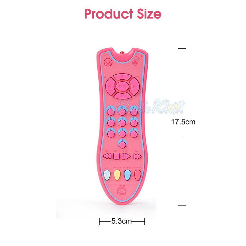 [Mã LIFETOYS1 giảm 30K đơn 99K] Đồ Chơi Điều Khiển Tv Từ Xa Hellokimi Có Nhạc Và Đèn Vui Nhộn Cho Bé