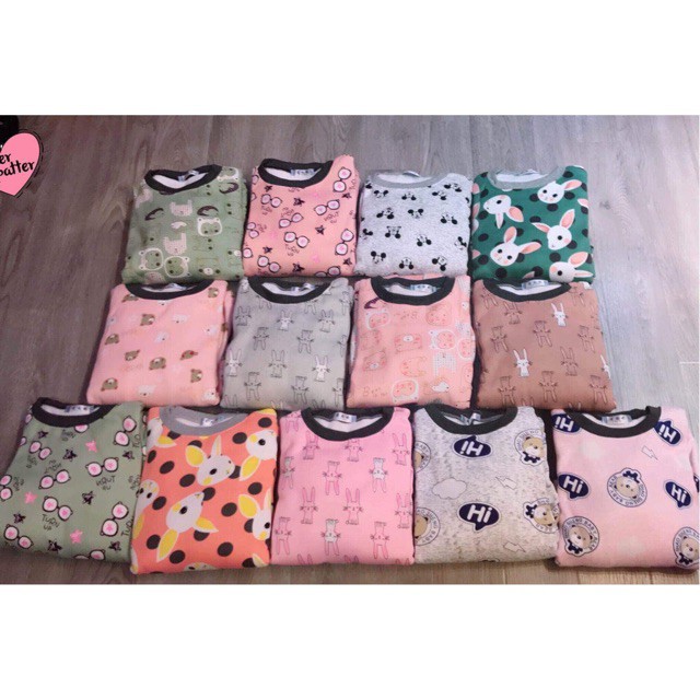 Bộ Nỉ LÓT LÔNG CUTE BẠN NỮ | BigBuy360 - bigbuy360.vn
