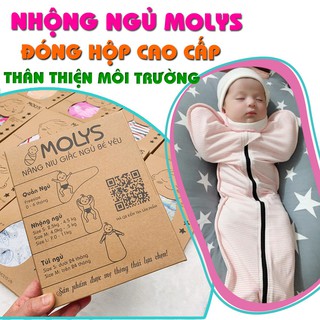 Nhộng Chũn cho bé Đóng Hộp, Nhộng Molys Cao Cấp Vải mềm mại thấm mồ hôi