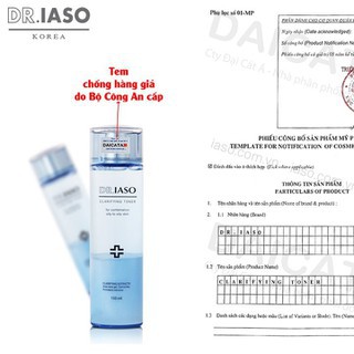 Nước Hoa Hồng Làm Sáng Và Sạch Da DR IASO CLARIFYING TONER D03