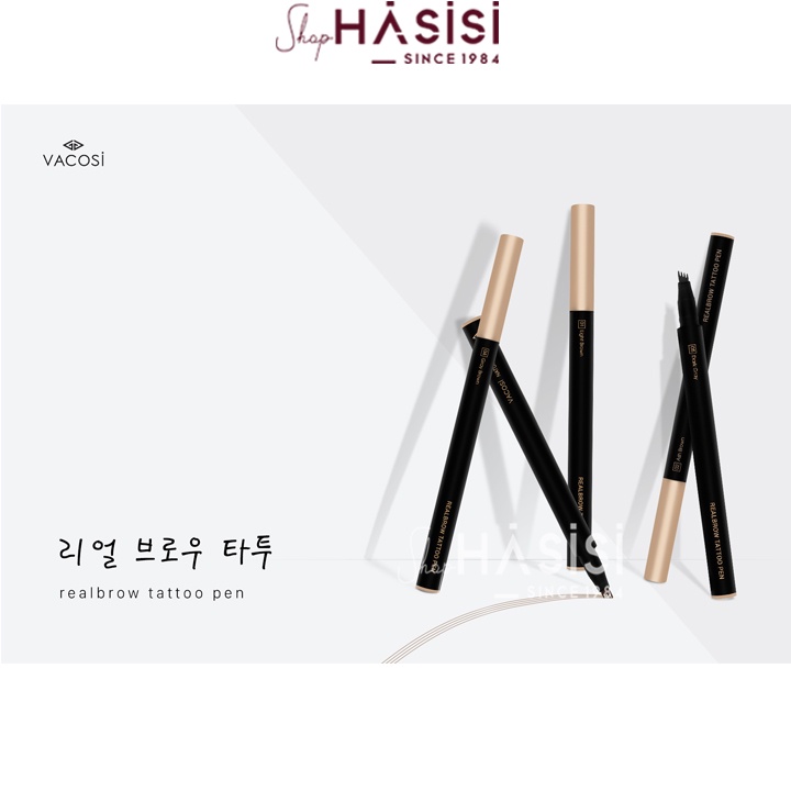 🤩🤩🤩 Bút Kẻ Chân Mày 4D Dạng Sợi VACOSI NATURAL STUDIO REAL BROW TATTOO PEN