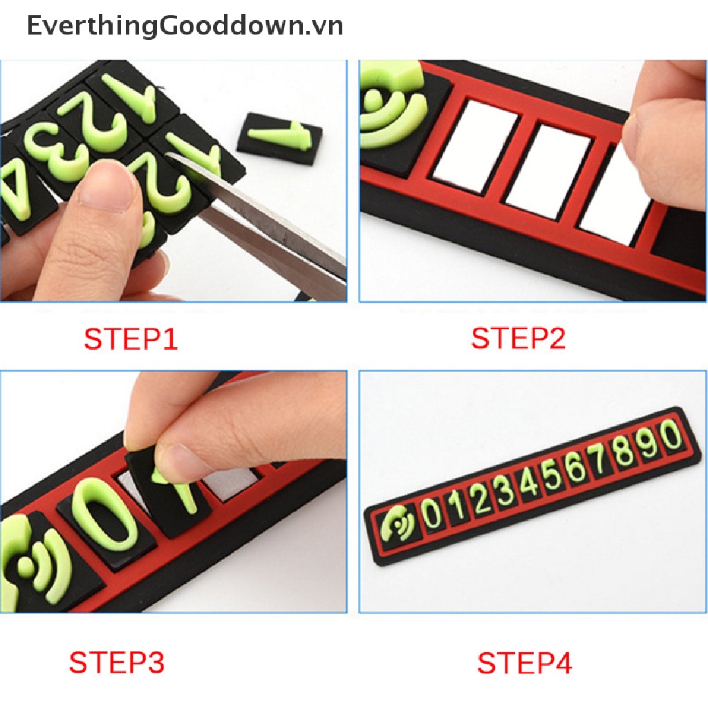 Thẻ Đỗ Xe Tạm Thời Hiệu Ứng Dạ Quang 3D