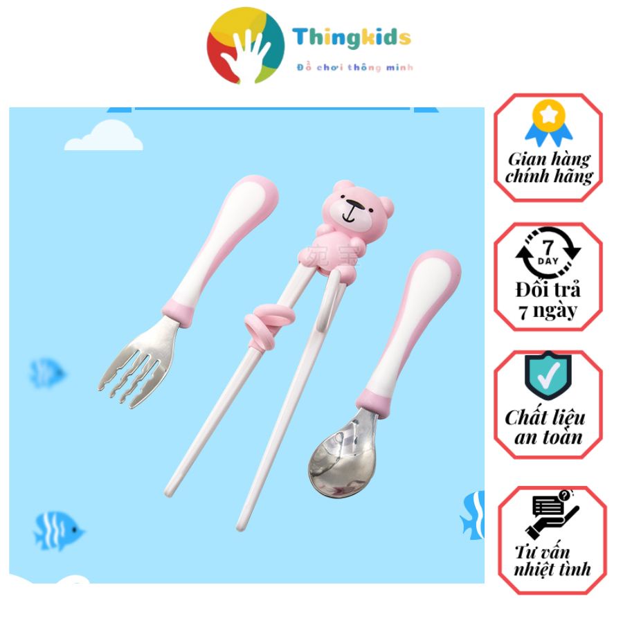 Bộ thìa, dĩa, đũa tập ăn dặm cho bé - Thingkids