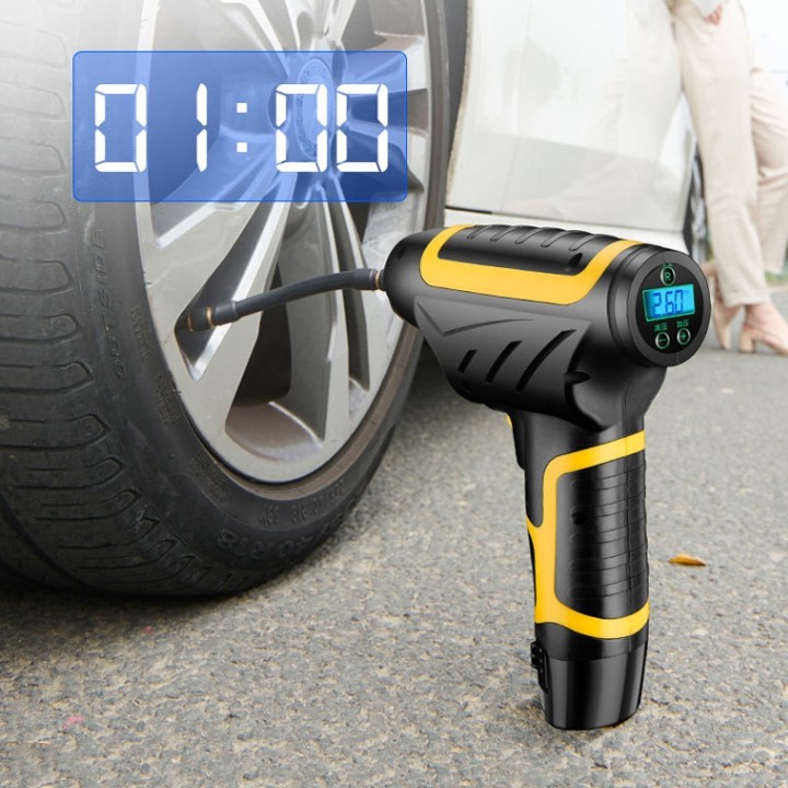 Máy bơm lốp ô tô điều chỉnh áp suất Car Air Pump, bơm bánh sạc dự phòng, cho xe hơi