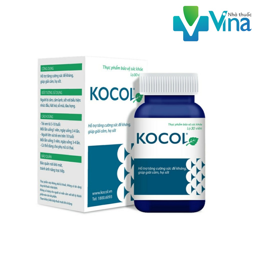 KOCOL - Hỗ Trợ Tăng Cường Sức Đề Kháng, Giúp Giảm Cảm, Hạ Sốt