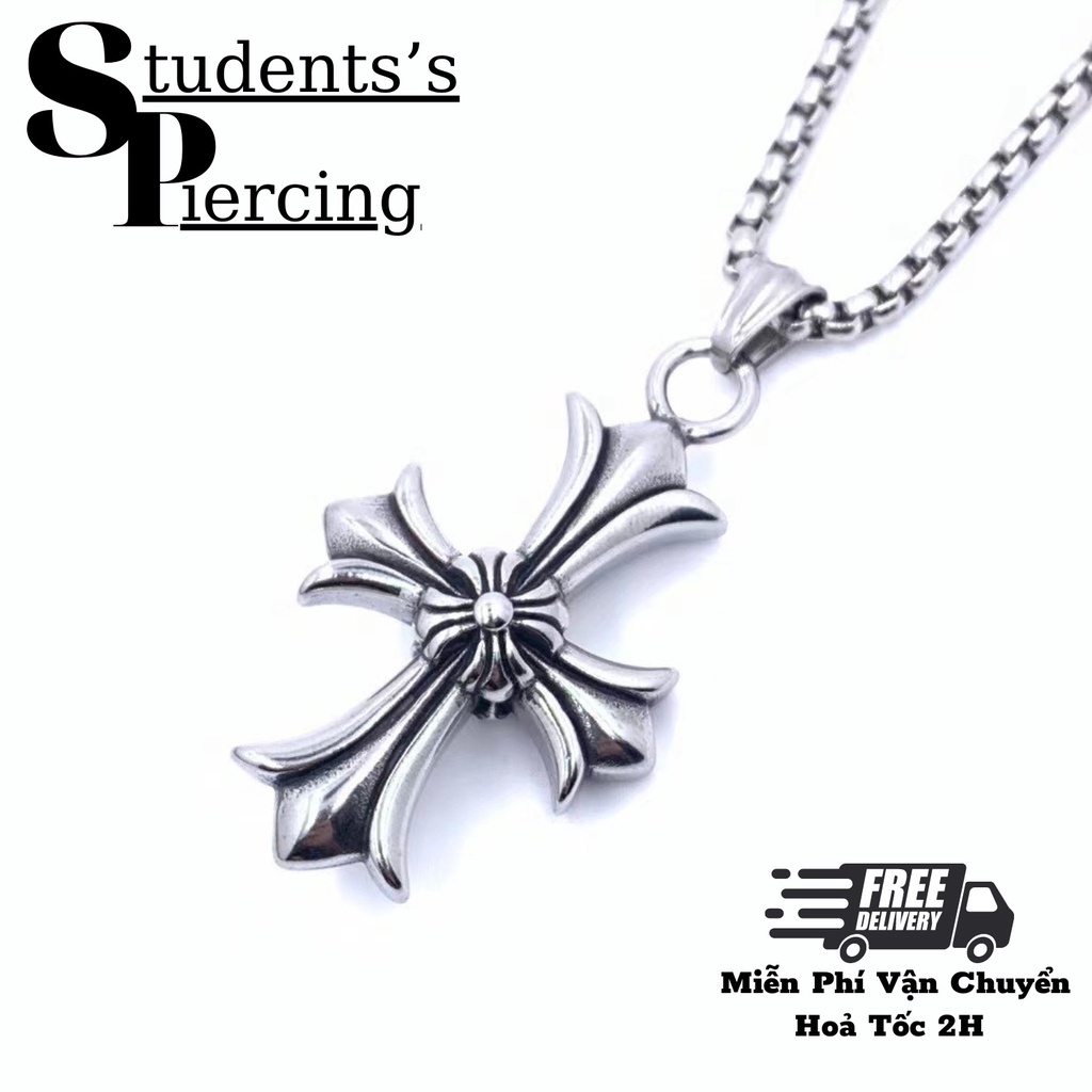 [NOW SHIP] BỘ DÂY CHUYỀN THẬP GIÁ CHROMEHEARTS CAO CẤP - KHÔNG HAN GỈ