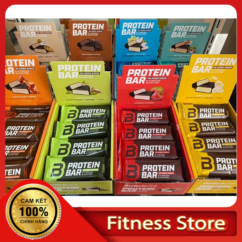 Bánh Protein Bar BIOTECH USA - Giảm Cân, Tăng Cơ, Bữa Phụ Trước Tập, Ăn Vặt Ít Béo, Hạn Chế Calo, Đồ Ăn Healthy Giàu Đạm