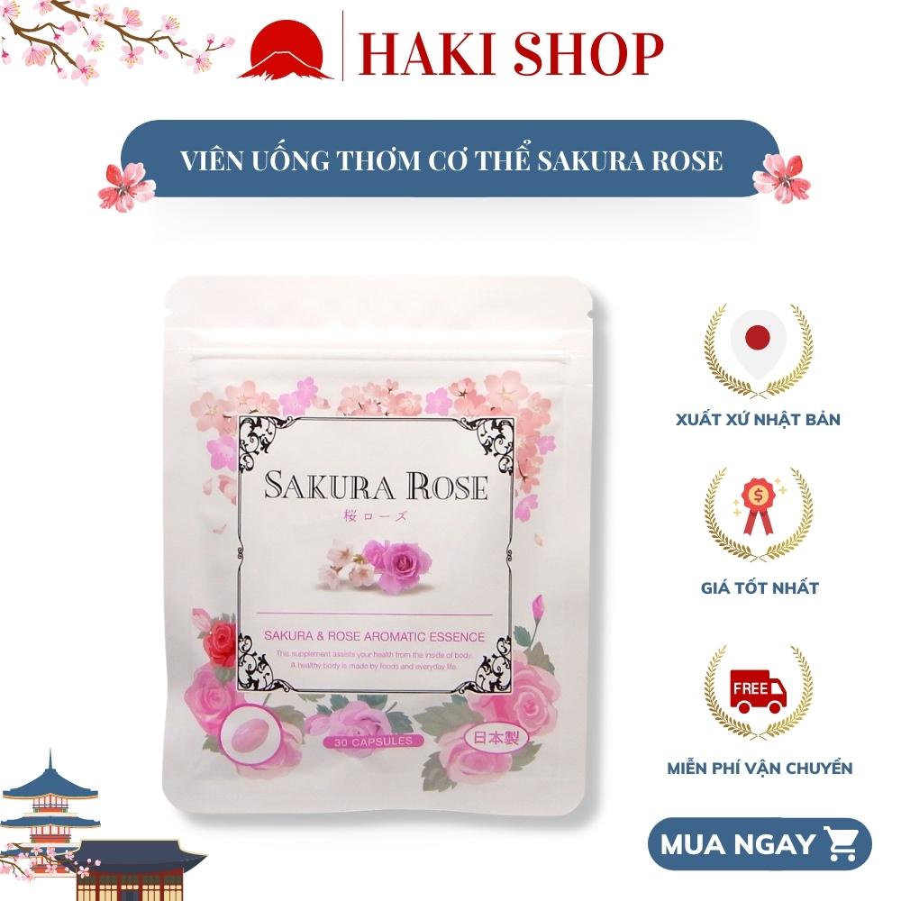 Viên uống thơm cơ thể, tỏa hương hoa hồng Sakura rose Nhật bản 30 ngày