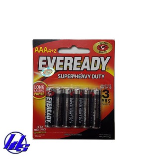 Pin AAA Eveready Super Heavy Duty - Vỉ 6 viên