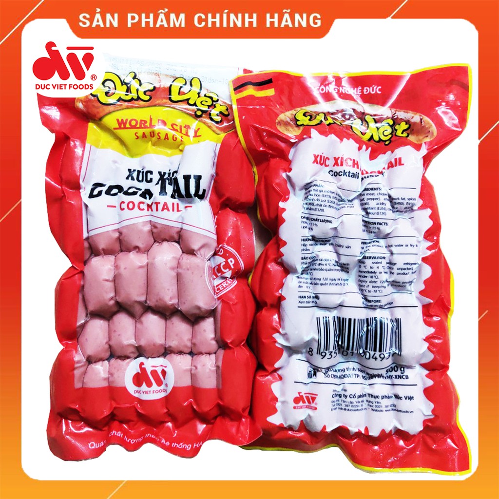 Xúc xích Cocktail Đức Việt, Date luôn mới