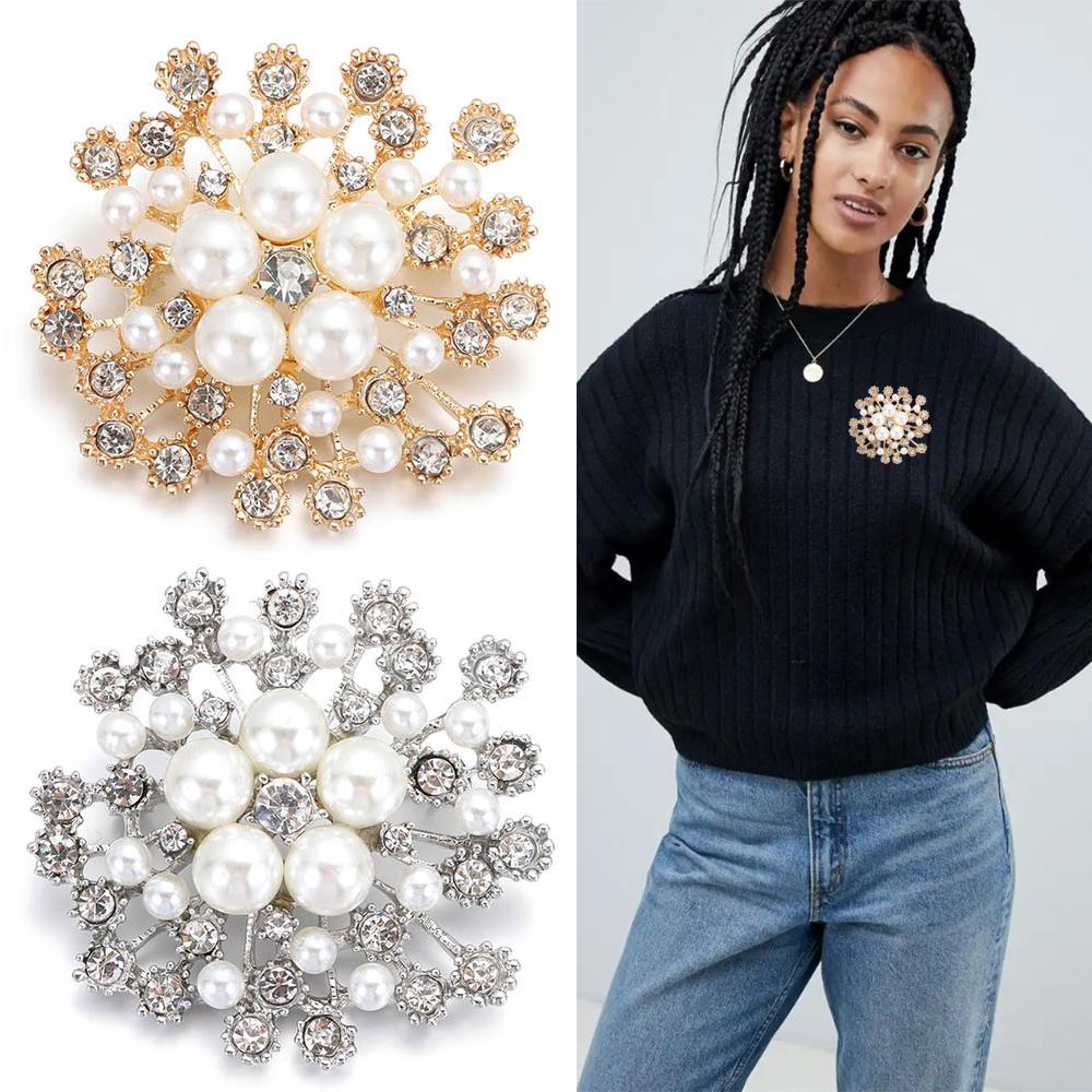 Ghim Cài Áo Hình Hoa Đính Ngọc Trai Dành Cho Tiệc Cưới