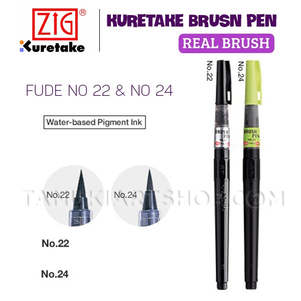 Bút lông Kuretake Fude (no 22/24).