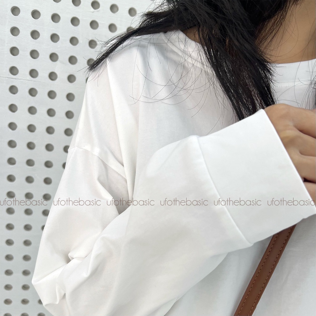 Áo thun nữ dài tay trơn freesize - chất Premium Cotton co dãn - ufothebasic