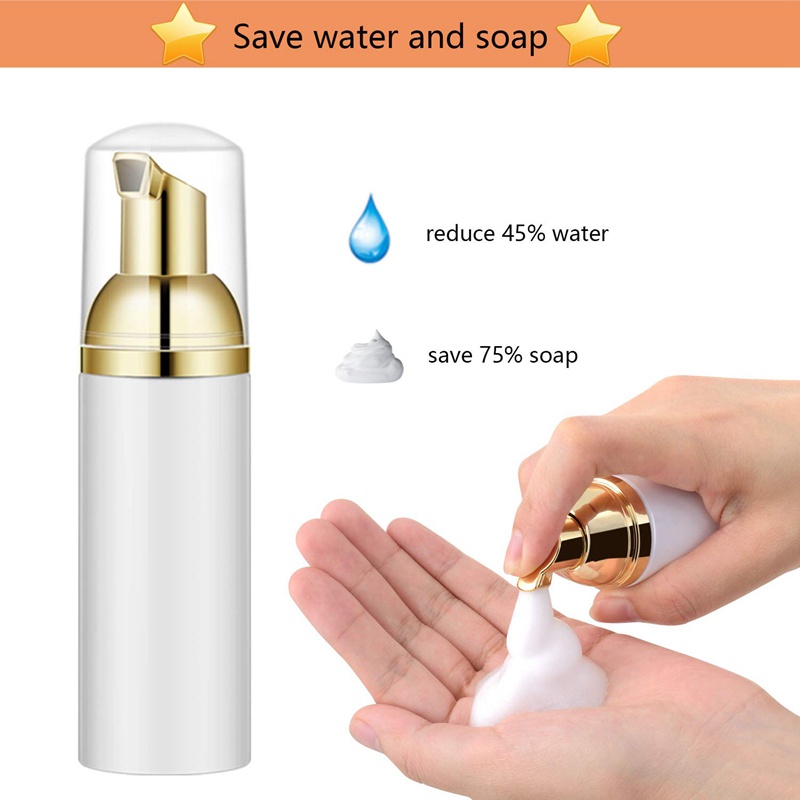 50ml Chai rỗng Chai đựng xà phòng du lịch Chai nhựa Máy phân phối bọt bọt xà phòng Máy phân phối làm sạch.Travel 12 cái