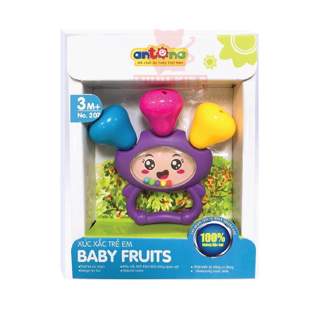 Xúc Xắc Trẻ Em Baby Fruits  Qủa Doi Antona Hàng Việt Nam Giúp Trẻ Phát Triển Thính Giác Và Khả Năng Cầm Nắm