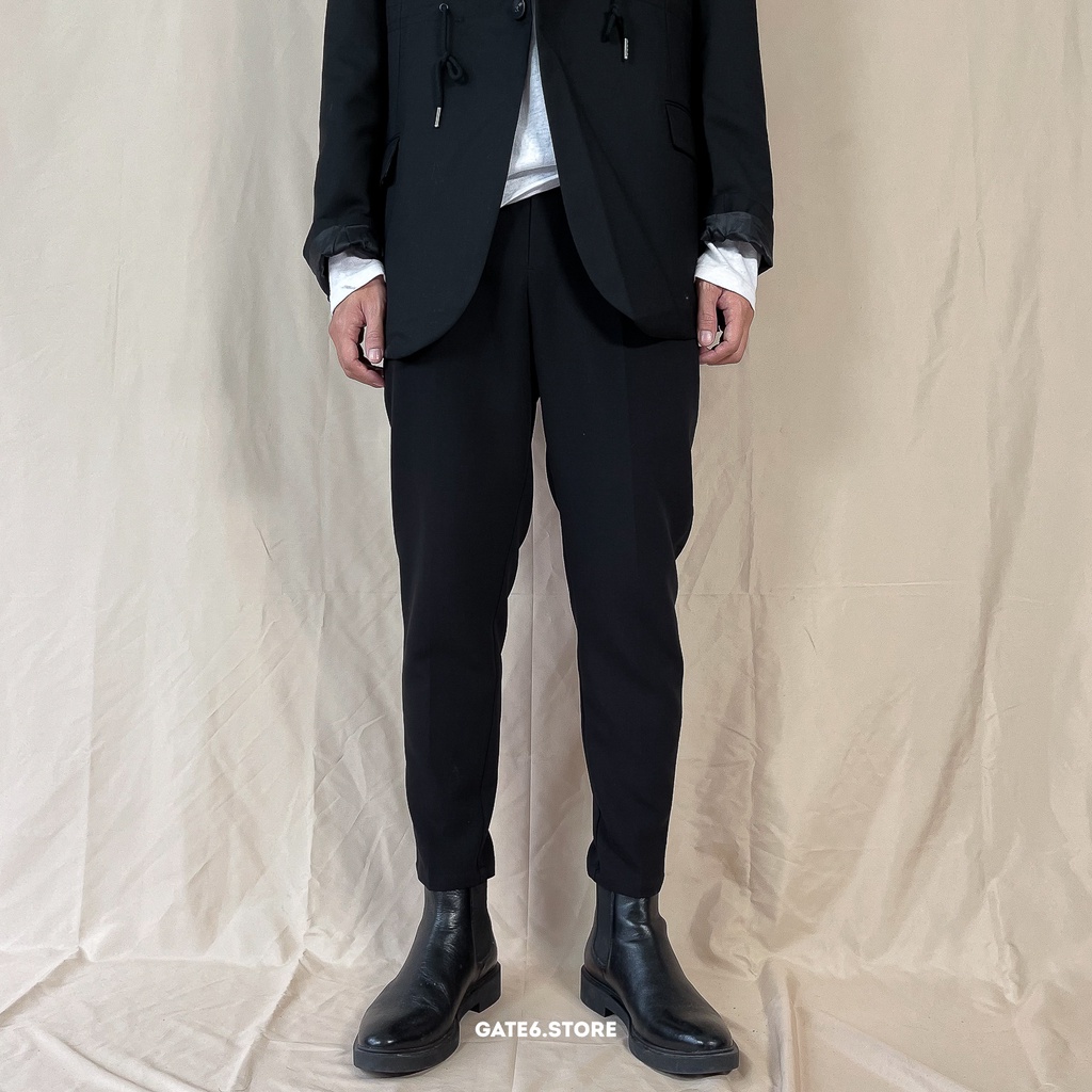 Áo khoác Blazer BB dáng lửng, vest Nam dây rút kiểu Hàn form regular GATE6 - #4706