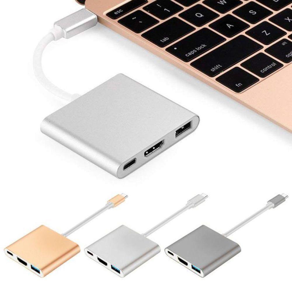 .Hub Chuyển Đổi USB-C 4K HDMI 3 Trong 1 Cho Laptop PC