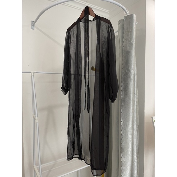 ẢNH THẬT Loại 1 áo choàng đi biển voan lụa dài có viền và dây thắt nơ thời trang đi biển sexy