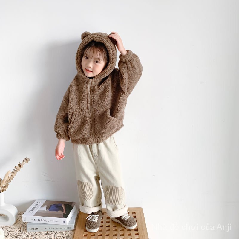 New autumn / winter boys' coats with warm thick woolen sweater