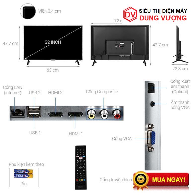 Tivi Casper 32 inch 32HX6200 Bán Chạy, Tivi Nhập Khẩu Thái Lan  [Giá Siêu Rẻ] | BigBuy360 - bigbuy360.vn