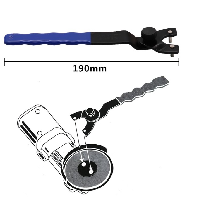 Tay mở máy mài đa năng, Cờ Lê Mở Máy Cắt, Máy Mài - Tháo Lắp Ốc Hãm Đĩa Cắt Có Điều Chỉnh