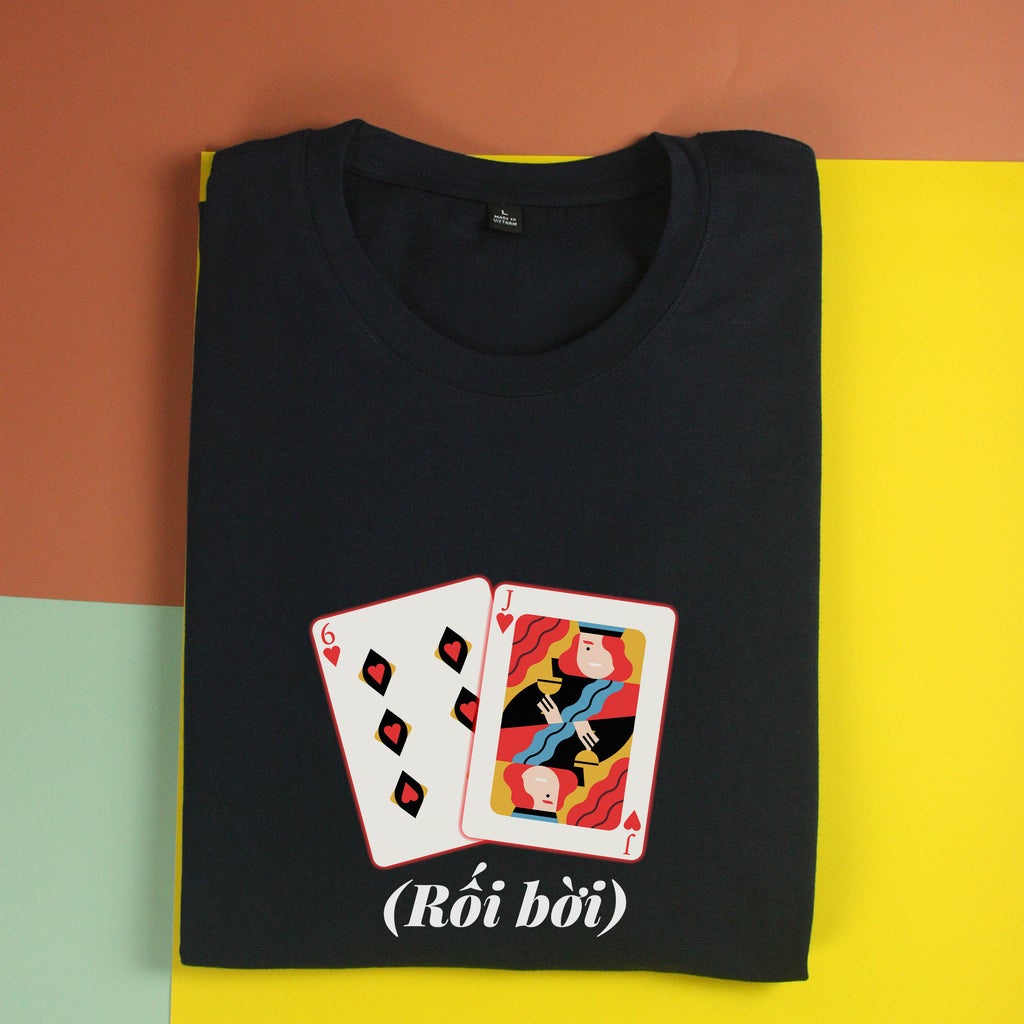 Áo thun tay ngắn unisex Chodole cho cả nam và nữ, chất liệu vải cotton in hình Rối bời - Tết (nhiều màu)