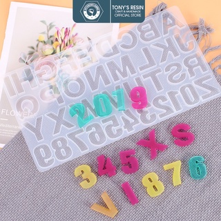 Khuôn silicon bảng chữ cái làm bánh, đổ resin, làm móc khóa dễ thương, đồ thủ công handmade resin