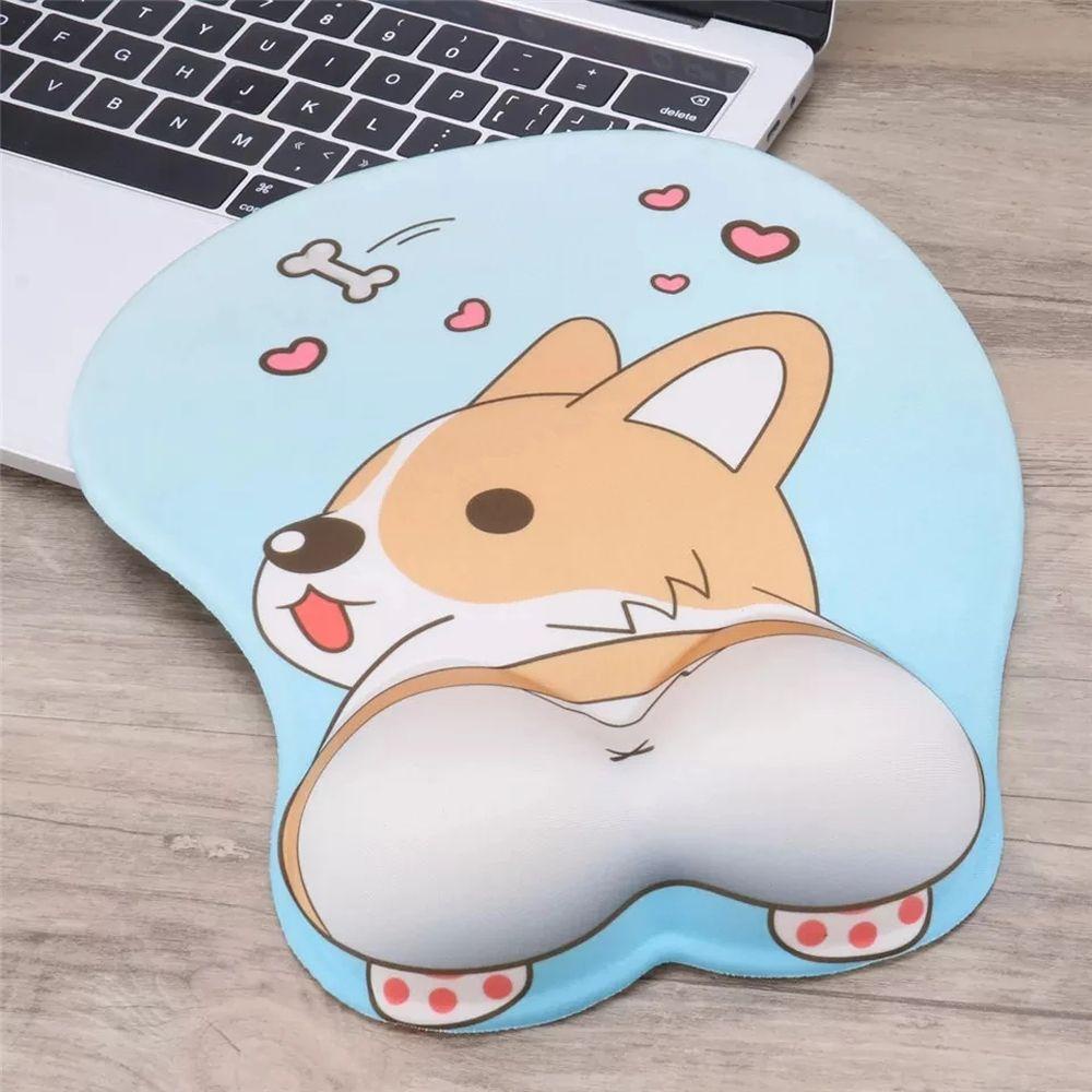Thảm Lót Chuột Máy Tính Bằng Silica Gel Chống Trượt Hình NORMAN Corgi Dễ Thương Thoải Mái