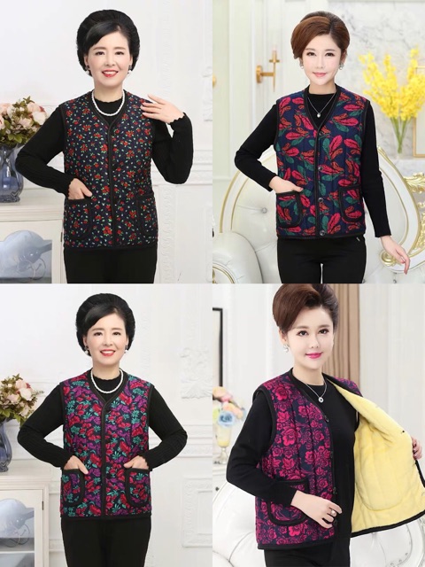 Áo gile lông cho người già