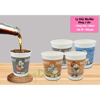 Ly giấy dùng 1 lần 280ml-hình ảnh hỗn hợp-20 cái/lốc