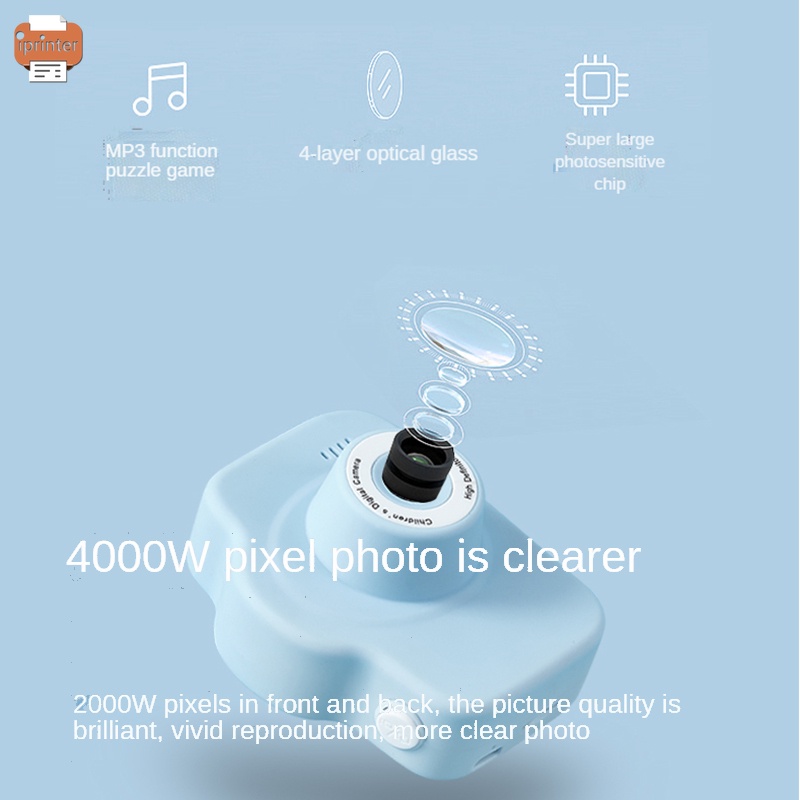 Máy Ảnh Mini Hai Camera Trước Và Sau Phong Cách Mới Dễ Thương Cho Trẻ Em