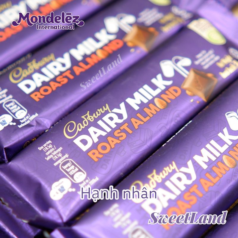 Socola Cadbury Dairy Milk thanh 37g nhập khẩu Malaysia