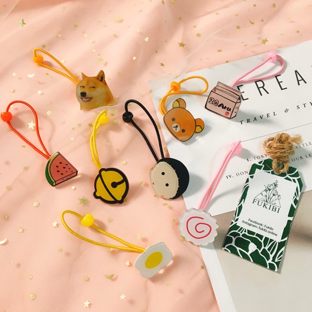 CỘT TÓC 1 ĐẦU HOẠT HÌNH CUTE ẢNH THẬT