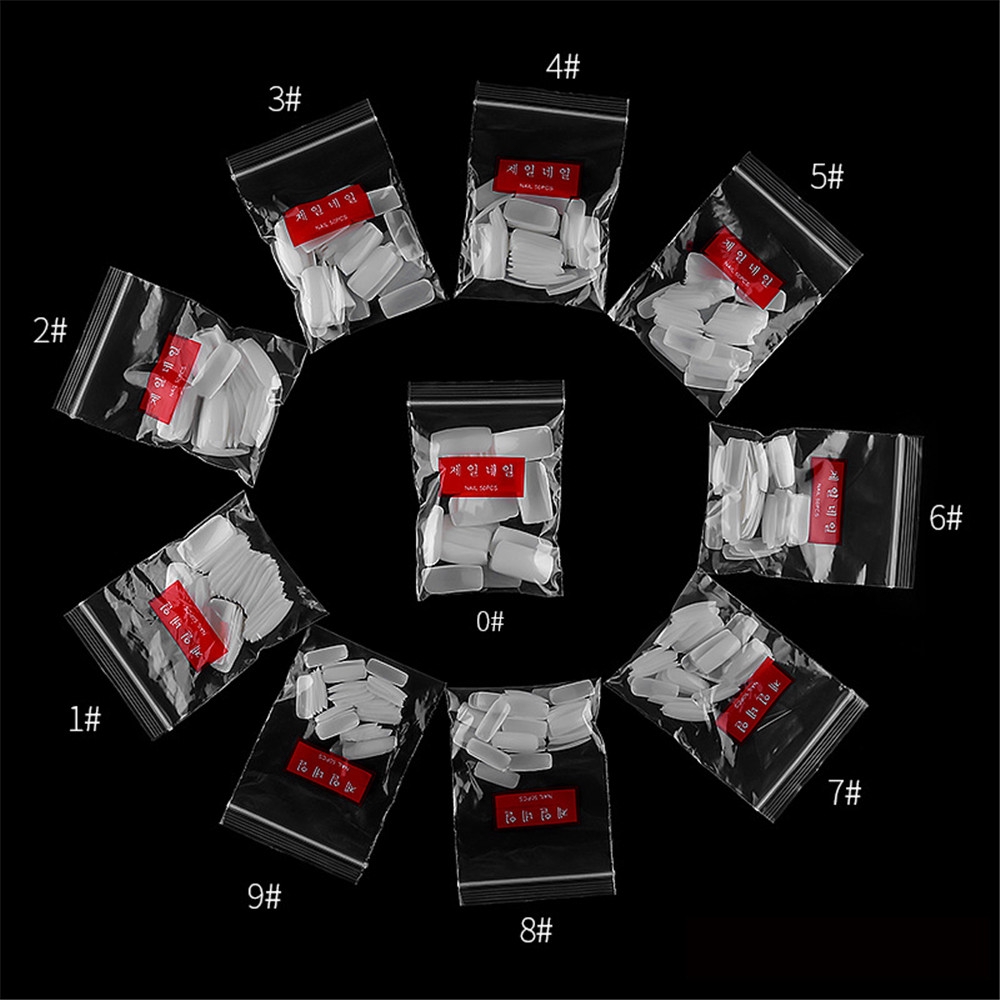 Bộ 500 móng tay tự nhiên trong suốt dùng để nối móng cao cấp