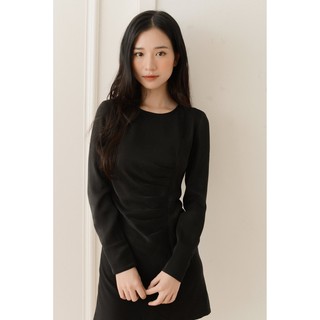 Váy dài tay xếp ly trước