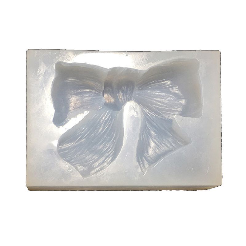 Khuôn Silicone Làm Móc Khóa Hình Nơ Lấp Lánh