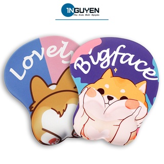 Lót Chuột Hình Mông Cún Corgi Dễ Thương Có Đệm Tay Silicon Hỗ trợ cổ tay chống mỏi, chai _Bàn Di Chuột, Pad Mouse