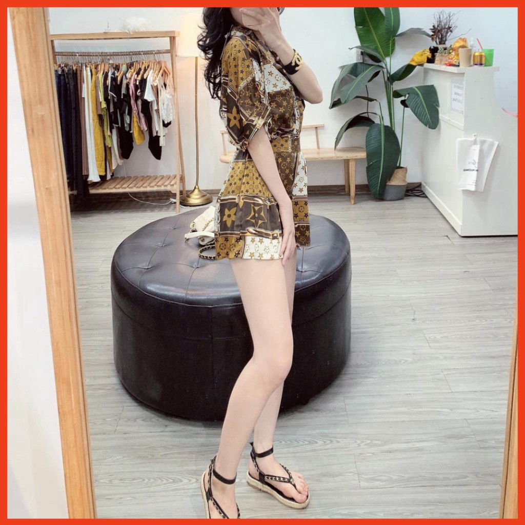 Sale  Set Đồ Nữ Đẹp, Set Bộ Đồ Nữ Mùa Hè Áo Sơ Mi Lụa Hàn Mềm Mịn Sang Chảnh  siêu