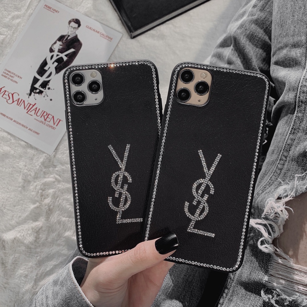 ỐP LƯNG DA IMD YSL ĐÍNH ĐÁ ( FULL VIỀN ) - N2350